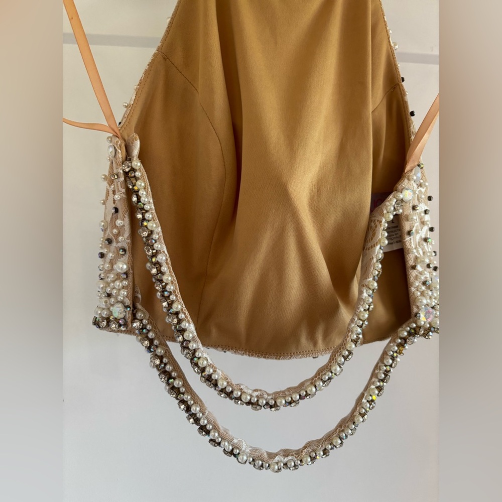 Off-White Pearl Embellished Dress - Picture 3 of 5